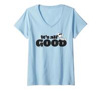 Mujer Peanuts Snoopy Joe Cool All Good Easy Life Lazy Classic Days Camiseta Cuello V