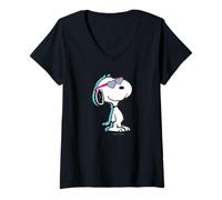 Mujer Peanuts - Snoopy Sunny Side Of Life Camiseta Cuello V