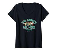 Mujer Peanuts - Snoopy The Gang's All Here Camiseta Cuello V