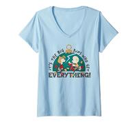 Mujer Peanuts Xmas Charlie Sally Brown Presenta Sparkle Big Kid Camiseta Cuello V