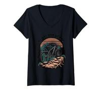 Mujer Pedalea The Peaks Mountain Biking Adventure Camiseta Cuello V