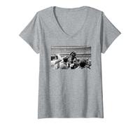 Mujer Pele Brasil GANA contra Italia Copa Mundial de Fútbol 1970 Camiseta Cuello V