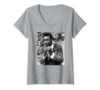 Mujer Pele En Brasil V Inglaterra Wembley 1963 Copa Mundial de Fútbol Camiseta Cuello V