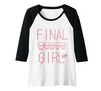 Mujer Película de Terror de Chica Final Camiseta Manga Raglan