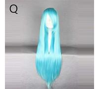 Mujer pelo largo y recto 80 cm pelucas sintéticas resistentes al calor Anime Cosplay peluca fiesta de carnaval de Halloween mujeres Cosplay pelucas AP Q