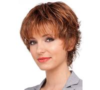 Mujer peluca Club 10 corta, Sintético, Rubio, morena, Rojo, Gris, lisa de Ellen Wille