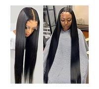 Mujer Peluca Pelucas de cabello humano recto largo 13X4 13x6 peluca con malla frontal cabello humano brasileño 150% densidad 4X4 cabello Remy pelucas con cierre de encaje transparente for mujeres Cabe