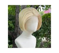 Mujer Peluca Pelucas sintéticas con encaje frontal, corte bob corto rubio 613, for mujer, pelucas de cosplay Cabello Sintético