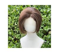 Mujer Peluca Pelucas sintéticas con frente de encaje, corte bob corto, color castaño claro, for mujer, 13x4 Cabello Sintético