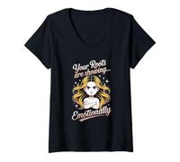 Mujer Peluquero Actitud sarcástica Salud Mental Peluquería Vida Camiseta Cuello V