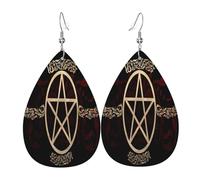 Mujer Pendientes Arte Satánico, Oculto, Satánico, Wiccan Pendiente Colgantes Ligeros Pendiente De Colgante Moda Pendientes De Mujer De Cuero Para Niñas Fiesta Decoración
