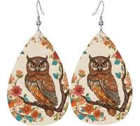 Mujer Pendientes Creencias Sobre Los Búhos Pendiente De Lágrima Vintage Pendiente De Colgante Ligeros Pendientes De Cuero Mujer Para Decoración Fiesta Niñas