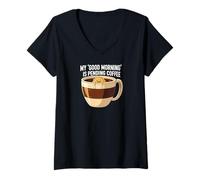 Mujer Pending Coffee Funny Morning Sun Coffee Lover Camiseta Cuello V