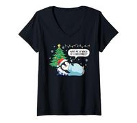 Mujer Penguins Official Sleep Pajamas Nightgown SleepyPenguin Camiseta Cuello V