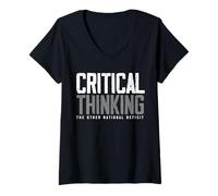 Mujer Pensamiento Crítico - Declaración Política Camiseta Cuello V