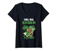 Mujer Pensión Chill Mal Ich Bin In Rente Camiseta Cuello V
