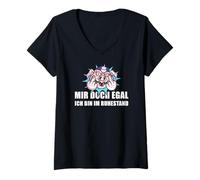 Mujer Pensión Mir Doch Egal Ich Bin Im Ruhestand Rente Camiseta Cuello V