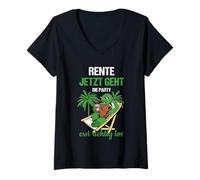 Mujer Pensión Rente Jetzt Die Party Erst Richtig Los Rente Camiseta Cuello V
