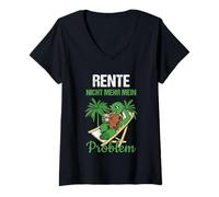 Mujer Pensión Rente Nicht Más Mein Problem Rente Camiseta Cuello V