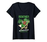 Mujer Pensión Rentner Countdown Alojamiento Alquiler Camiseta Cuello V