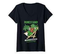 Mujer Pensionierung Ruhestand Countdown Apartamento Alquiler Camiseta Cuello V