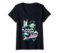 Mujer Peppa Pig Around The World Family Trip Vacation Route Camiseta Cuello V