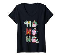 Mujer Peppa Pig Christmas Ho Ho Ho Brothers Portraits Camiseta Cuello V