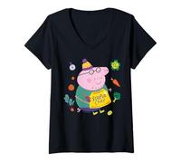 Mujer Peppa Pig Daddy Pig Super Chef Camiseta Cuello V