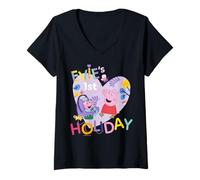 Mujer Peppa Pig Evie's First Holiday Camiseta Cuello V