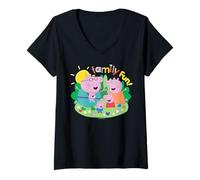 Mujer Peppa Pig Family Fun Camiseta Cuello V