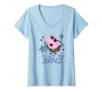 Mujer Peppa Pig George I'm with The Band Camiseta Cuello V