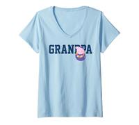 Mujer Peppa Pig Grandpa Dia del Padre Camiseta Cuello V