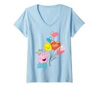 Mujer Peppa Pig Happy Birthday Camiseta Cuello V