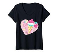 Mujer Peppa Pig Ice Cream Camiseta Cuello V
