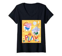 Mujer Peppa Pig Let's Play Camiseta Cuello V