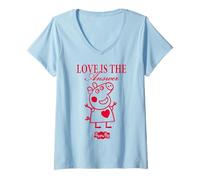 Mujer Peppa Pig Love Is The Answer Valentine Camiseta Cuello V