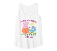 Mujer Peppa Pig Mummy Pig Evie Walks with You Camiseta sin Mangas