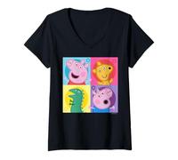 Mujer Peppa Pig Peppa & George Toys Camiseta Cuello V