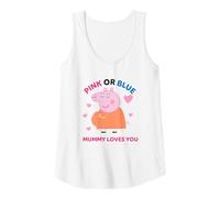 Mujer Peppa Pig Pink Or Blue Mummy Pig Loves You Camiseta sin Mangas
