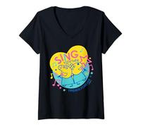 Mujer Peppa Pig Sing Camiseta Cuello V