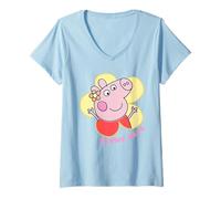 Mujer Peppa Pig Sunny Days Flower Camiseta Cuello V