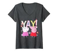 Mujer Peppa Pig Suzy Sheep BFF Best Friends Forever Classic Love Camiseta Cuello V