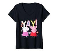 Mujer Peppa Pig Suzy Sheep BFF Best Friends Forever Love Classic Camiseta Cuello V