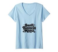 Mujer Pequeña Empresa Mamá Director Ejecutivo Empresa Dueña Mamá Esposa Camiseta Cuello V