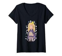 Mujer pequeña pobre Princesa es Feliz Camiseta Cuello V