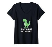 Mujer Pequeño hermano - Dino T-Rex - Dicho divertido Camiseta Cuello V