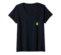 Mujer pequeño Simple apestosa Insecto Insecto Lindo Minimalista Camiseta Cuello V