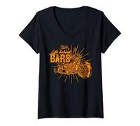 Mujer Perchas para Motocicletas Life Behind Bars Ape Hangers, Vintage, envejecidas Camiseta Cuello V