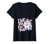 Mujer Perdí mi diente divertido Camiseta Cuello V