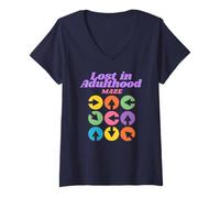 Mujer Pérdido en el Laberinto de la Vida Adulta Humor Camiseta Cuello V